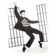 Elvis T-shirt -Jailhouse Black & White Classic - White