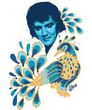 Elvis T-shirt - Peacock Classic Unique - White