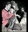 Elvis T-shirt - Rock N Roll Smoke - Black