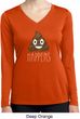 Emoji Shit Happens Ladies Dry Wicking Long Sleeve Shirt