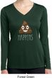 Emoji Shit Happens Ladies Dry Wicking Long Sleeve Shirt