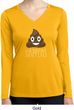 Emoji Shit Happens Ladies Dry Wicking Long Sleeve Shirt