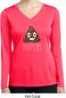 Emoji Shit Happens Ladies Dry Wicking Long Sleeve Shirt