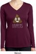Emoji Shit Happens Ladies Dry Wicking Long Sleeve Shirt