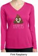 Emoji Shit Happens Ladies Dry Wicking Long Sleeve Shirt