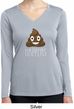 Emoji Shit Happens Ladies Dry Wicking Long Sleeve Shirt