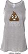 Emoji Shit Happens Ladies Flowy Racerback Tanktop