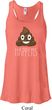 Emoji Shit Happens Ladies Flowy Racerback Tanktop