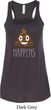 Emoji Shit Happens Ladies Flowy Racerback Tanktop