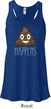 Emoji Shit Happens Ladies Flowy Racerback Tanktop