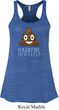Emoji Shit Happens Ladies Flowy Racerback Tanktop