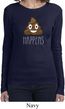 Emoji Shit Happens Ladies Long Sleeve Shirt