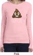 Emoji Shit Happens Ladies Long Sleeve Shirt