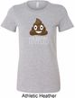 Emoji Shit Happens Ladies Longer Length Shirt