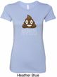 Emoji Shit Happens Ladies Longer Length Shirt