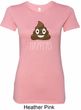 Emoji Shit Happens Ladies Longer Length Shirt
