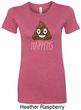 Emoji Shit Happens Ladies Longer Length Shirt