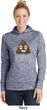 Emoji Shit Happens Ladies Moisture Wicking Hoodie