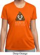Emoji Shit Happens Ladies Moisture Wicking Shirt