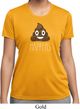 Emoji Shit Happens Ladies Moisture Wicking Shirt
