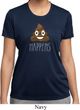 Emoji Shit Happens Ladies Moisture Wicking Shirt