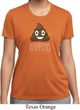 Emoji Shit Happens Ladies Moisture Wicking Shirt