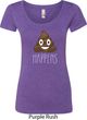 Emoji Shit Happens Ladies Scoop Neck Shirt