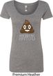 Emoji Shit Happens Ladies Scoop Neck Shirt