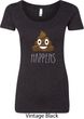 Emoji Shit Happens Ladies Scoop Neck Shirt