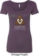 Emoji Shit Happens Ladies Scoop Neck Shirt