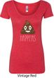 Emoji Shit Happens Ladies Scoop Neck Shirt