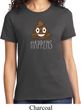 Emoji Shit Happens Ladies Shirt