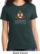 Emoji Shit Happens Ladies Shirt