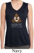 Emoji Shit Happens Ladies Sleeveless Moisture Wicking Shirt