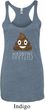Emoji Shit Happens Ladies Tri Blend Racerback Tank Top