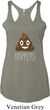 Emoji Shit Happens Ladies Tri Blend Racerback Tank Top