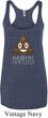 Emoji Shit Happens Ladies Tri Blend Racerback Tank Top