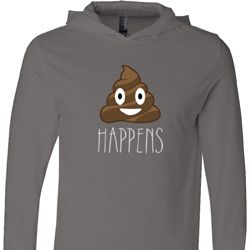 Emoji Shit Happens Lightweight Hoodie Tee