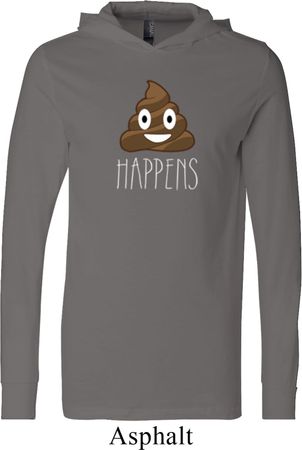 Emoji Shit Happens Lightweight Hoodie Tee