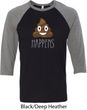Emoji Shit Happens Mens Raglan Shirt