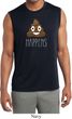 Emoji Shit Happens Mens Sleeveless Moisture Wicking Shirt