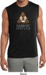 Emoji Shit Happens Mens Sleeveless Moisture Wicking Shirt
