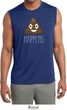 Emoji Shit Happens Mens Sleeveless Moisture Wicking Shirt