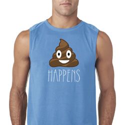 Emoji Shit Happens Mens Sleeveless Shirt