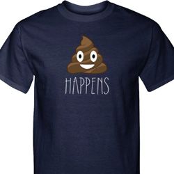 Emoji Shit Happens Mens Tall Shirt