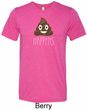 Emoji Shit Happens Mens Tri Blend Crewneck Shirt