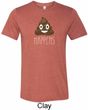 Emoji Shit Happens Mens Tri Blend Crewneck Shirt