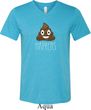 Emoji Shit Happens Mens Tri Blend V-neck Shirt