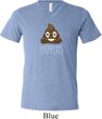 Emoji Shit Happens Mens Tri Blend V-neck Shirt