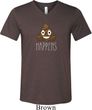 Emoji Shit Happens Mens Tri Blend V-neck Shirt